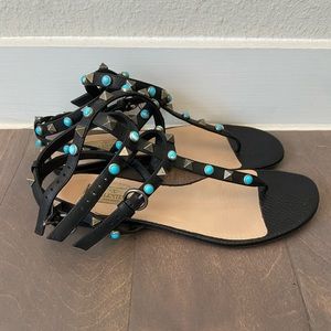 Valentino Rockstud Caged Sandal